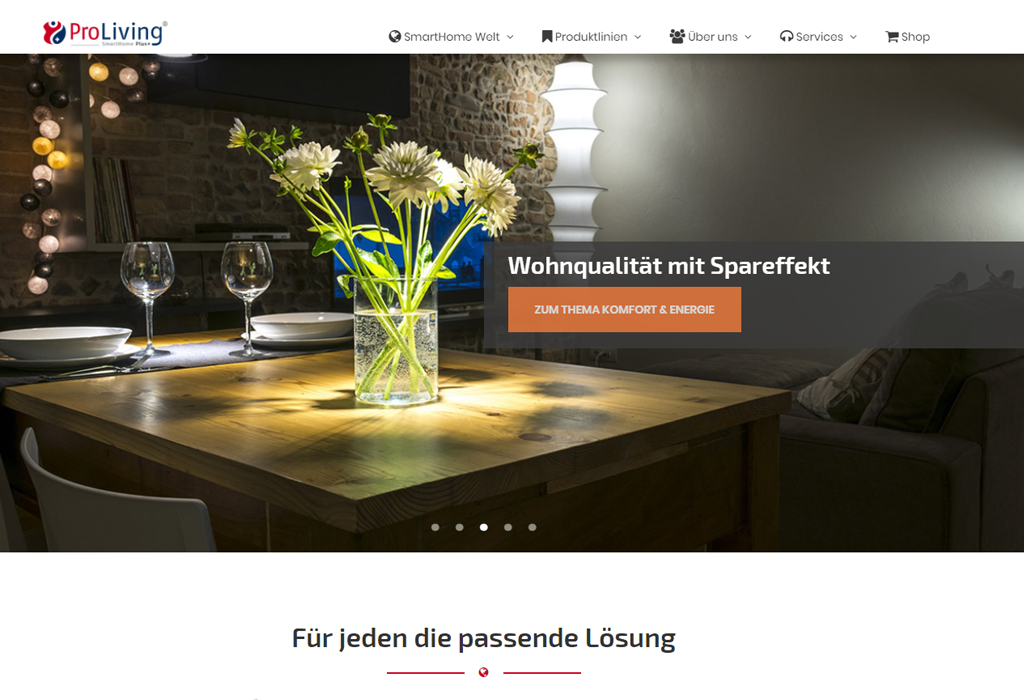 Design und Entwicklung Website ProLiving