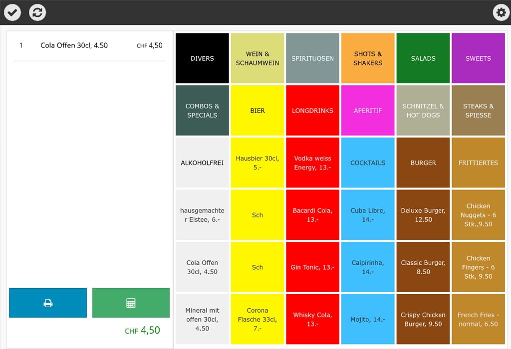 Design und Entwicklung Kassen App
