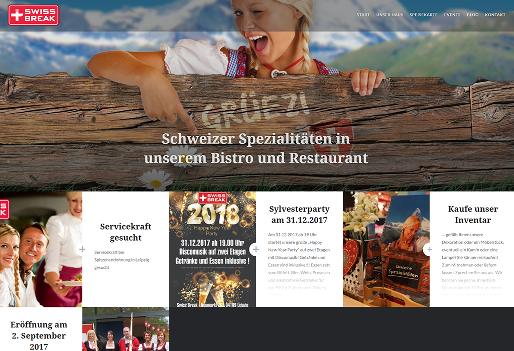 Design und Entwicklung Website SwissBreak