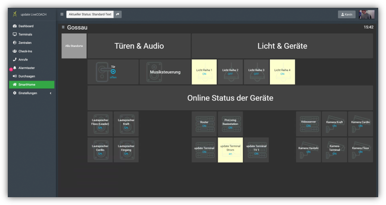 App Entwicklung Fitnessstudio SmartHome Steuerung